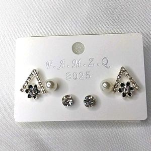 3pcs small stud earrings